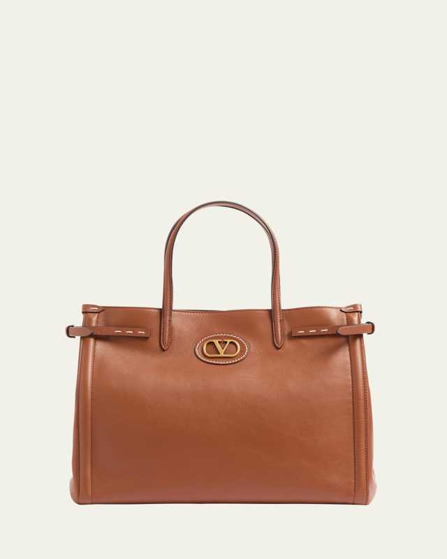 Antibes Medium Leather Tote Bag